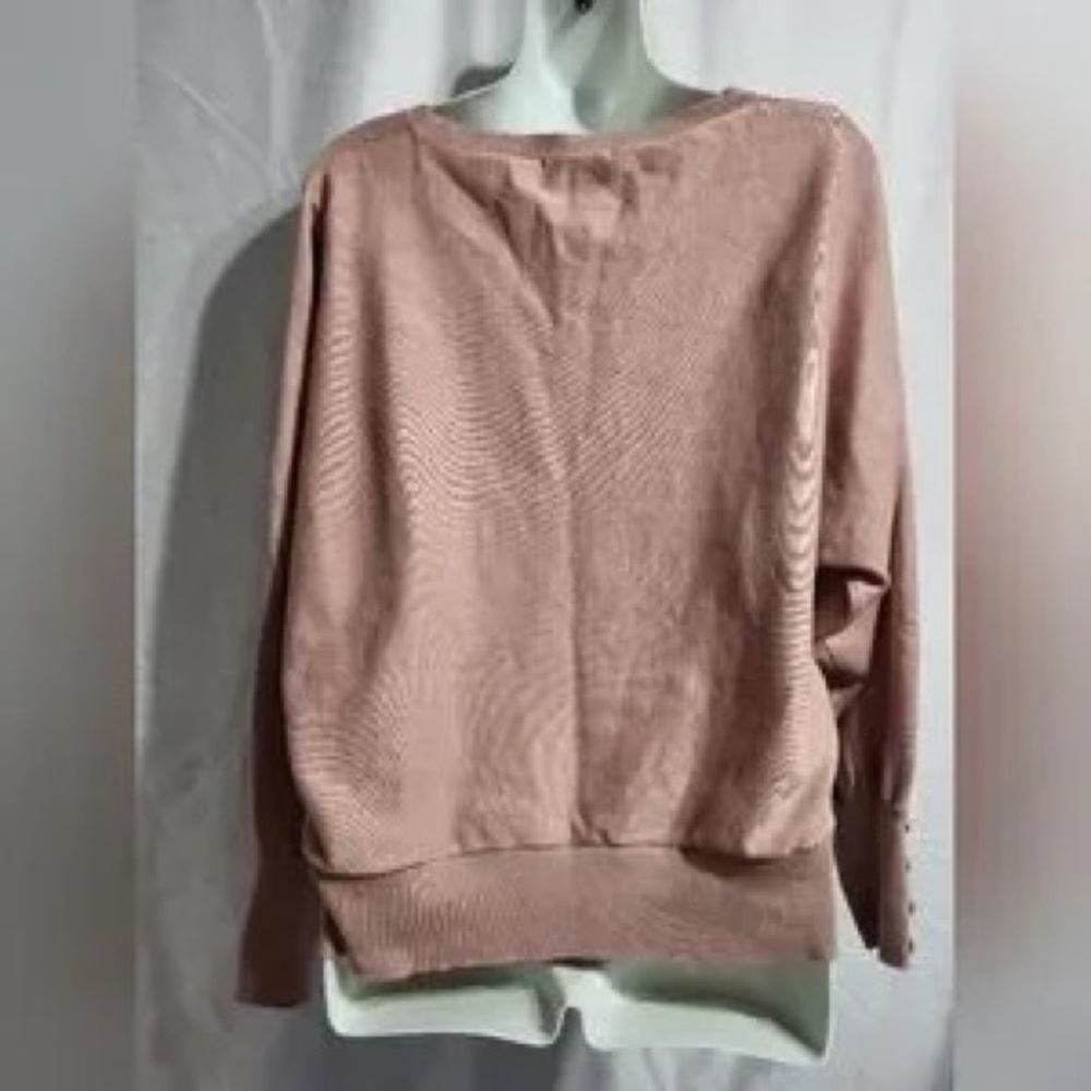 Women's Dusty Pink Knit Sweater - Picture 2 of 6